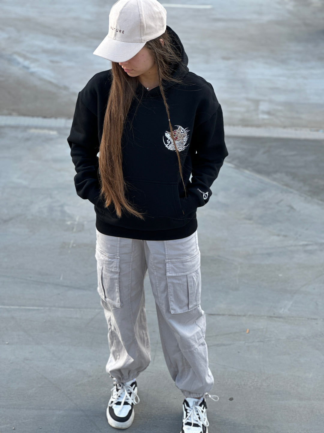 Heavy Embroidery Japanese Kitsune Fox Hoodie 400GSM