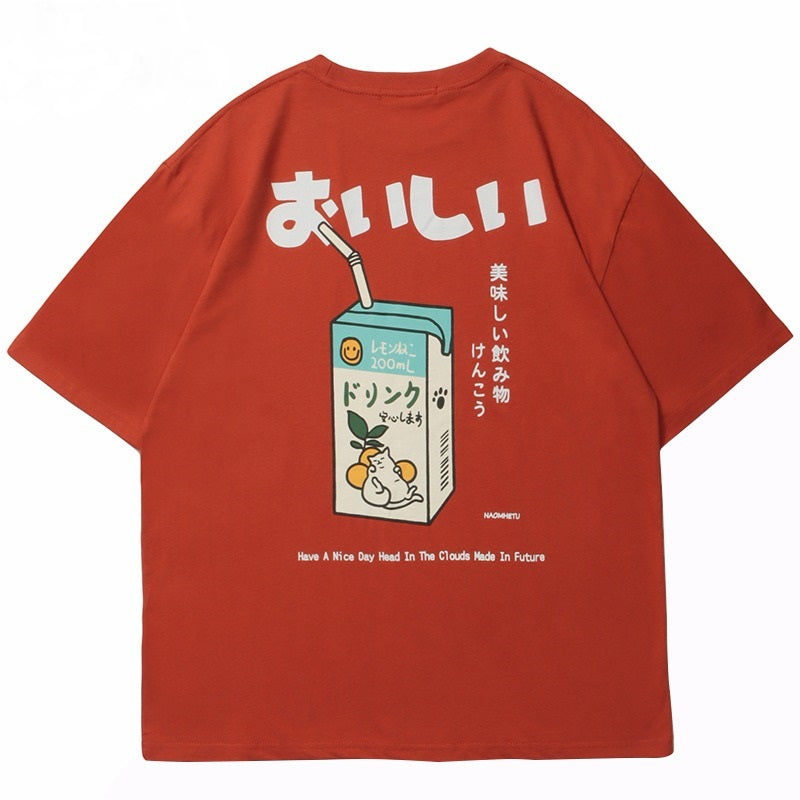 Japanese T-Shirt Kanji Drink, Unisex – streetzen