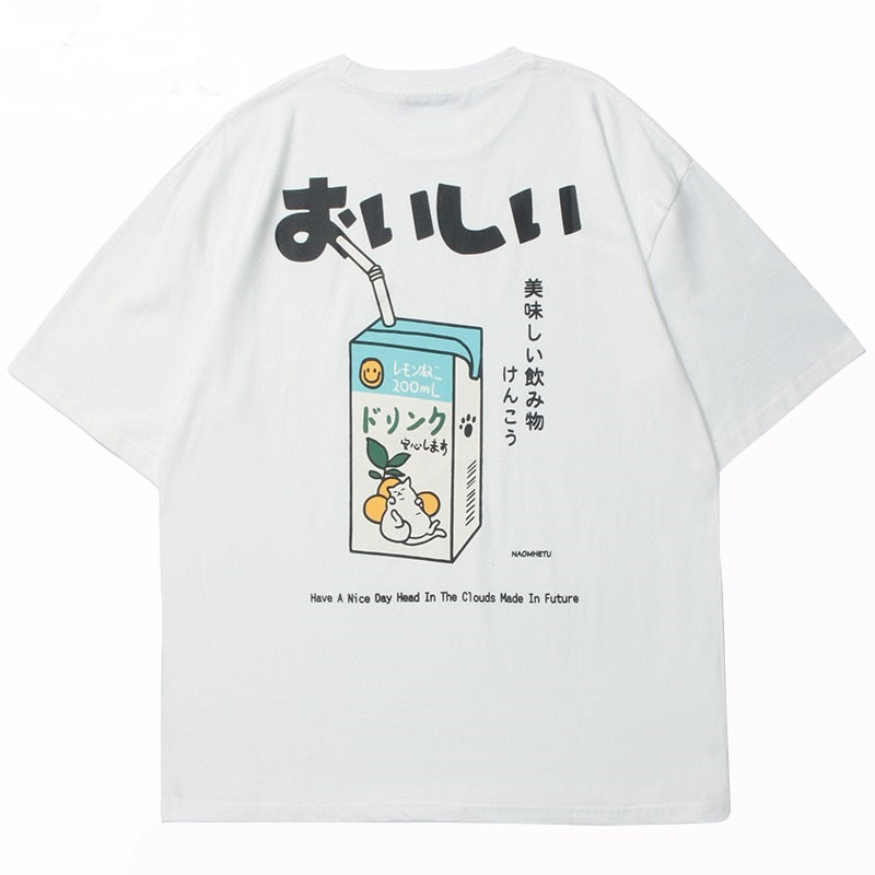 Japanese T-Shirt Kanji Drink, Unisex – streetzen