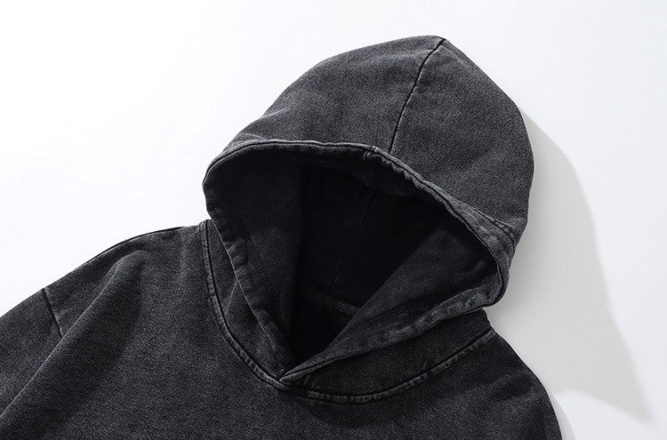 Washed Anime Hoodie Oversized