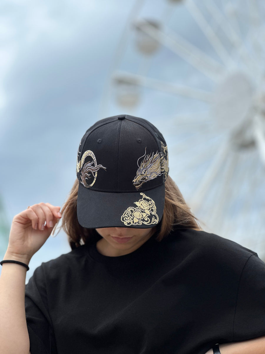 360° Golden Dragon Embroidered Cap - Unisex – streetzen display picture 1