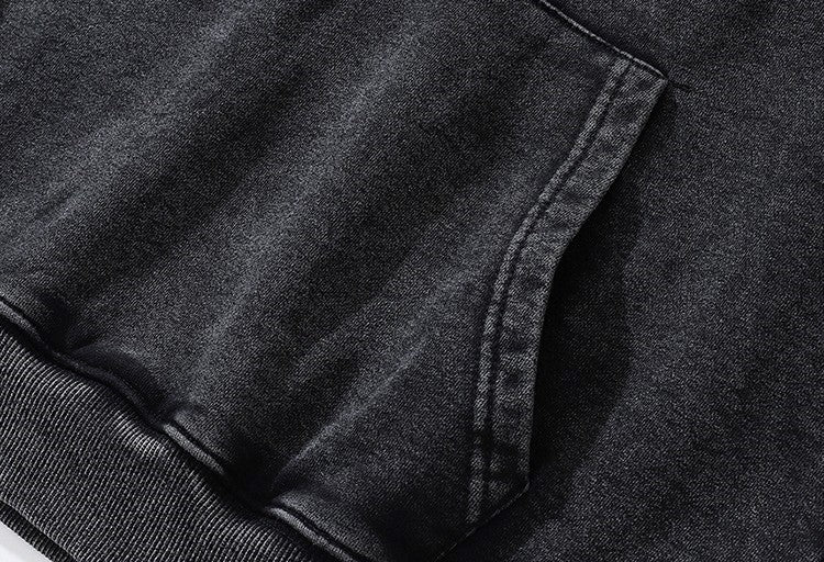 Washed Anime Hoodie Oversized