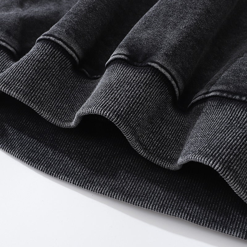 Washed Anime Hoodie Oversized