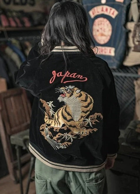 MEGA online SALE 30% Sukajan Jacket Vintage Sukajan Tiger Rorr Japan Sukajan Japan Embroidery Souvenirs Jacket