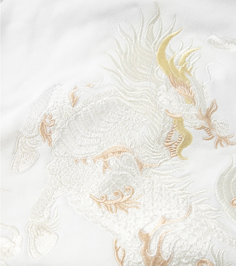Dark Embroidery Mythical Dragon Hoodie, Unisex Cotton