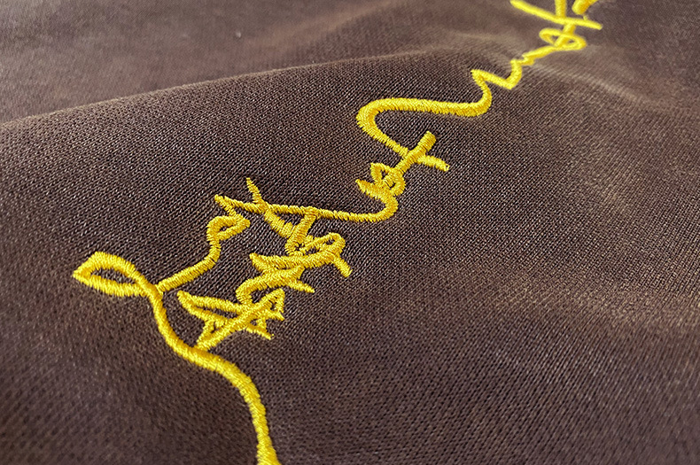 Faded - Embroidered Lotus - Oriental Style Hoodie