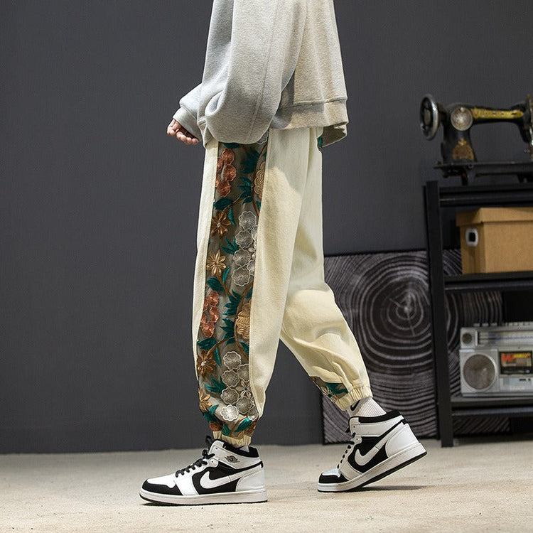 Stylish embroidery pants