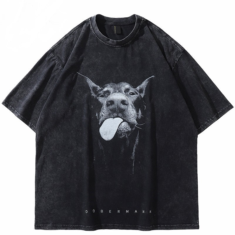 Doberman Oversized Vintage T Shirt – streetzen