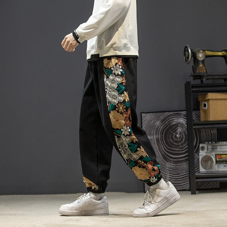 Stylish embroidery pants