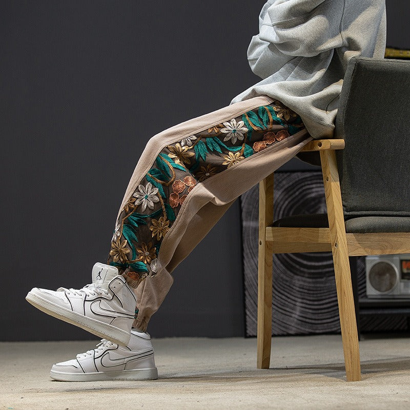 Stylish embroidery pants