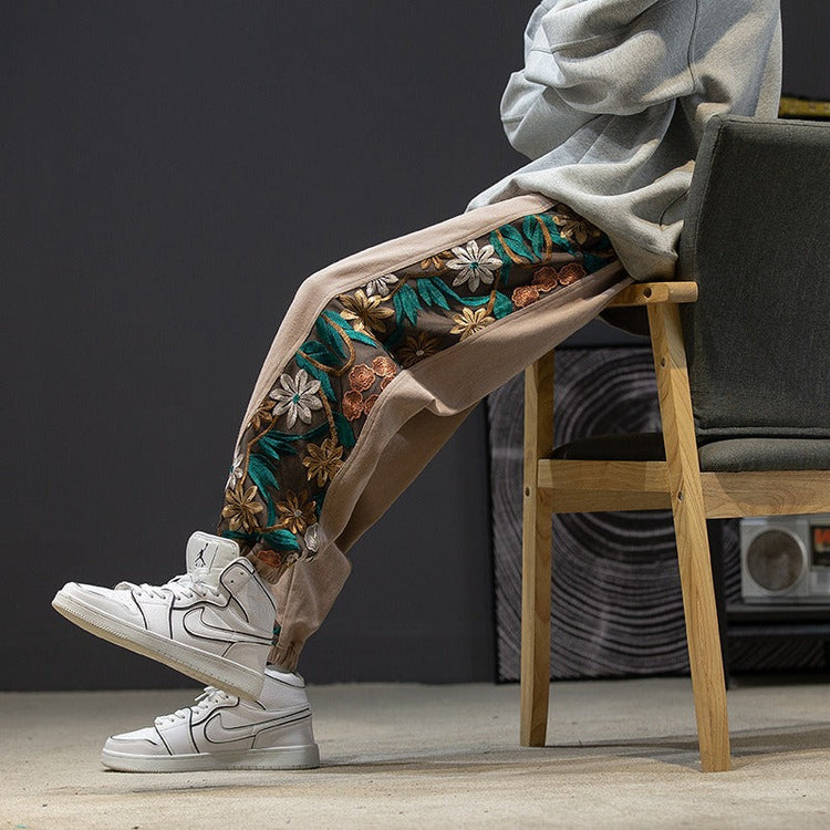 Stylish embroidery pants