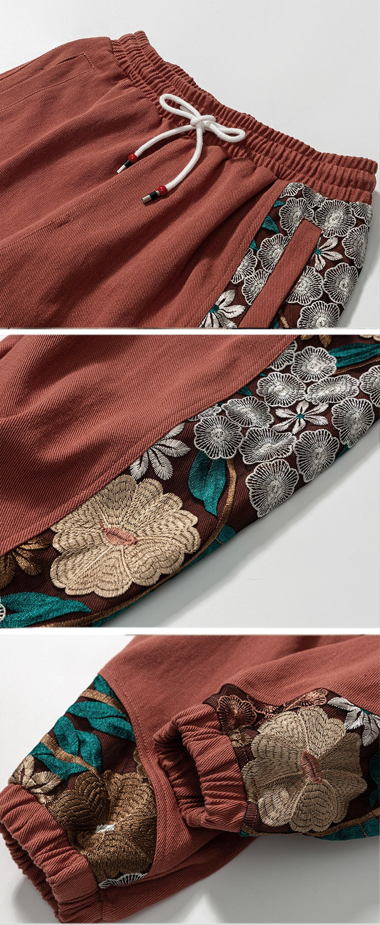 Stylish embroidery pants