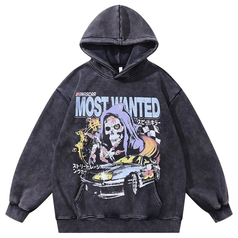 Most Wanted – Gewaschener Unisex-Kapuzenpullover