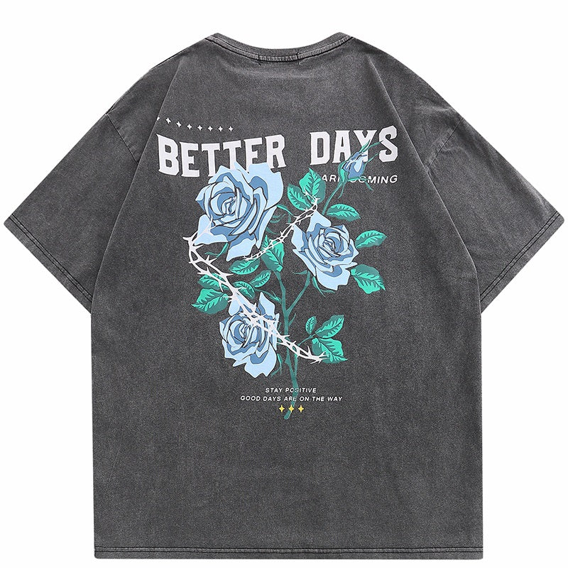 Camiseta unisex con estampado de dos lados Better Days OVERSIZED