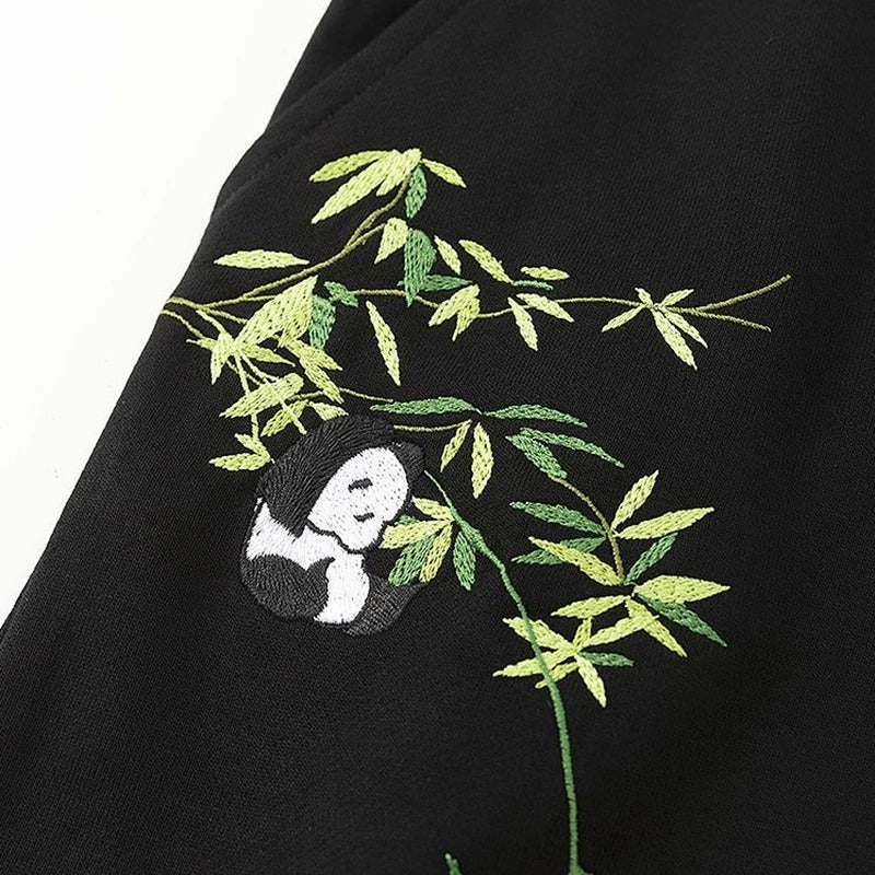 Panda Embroidery Sport Shorts Unisex