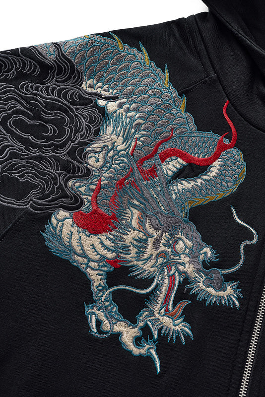 Mythical Beasts Embroidered Zip Hoodie - Unisex Fit