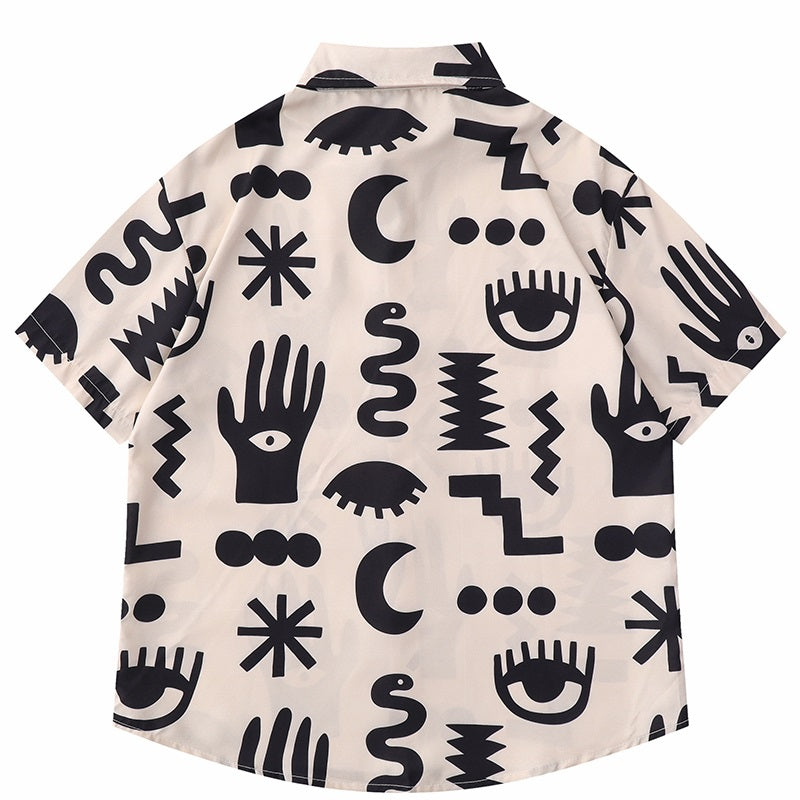 Aztec Eye Unisex Beach-Hawaiian Shirt