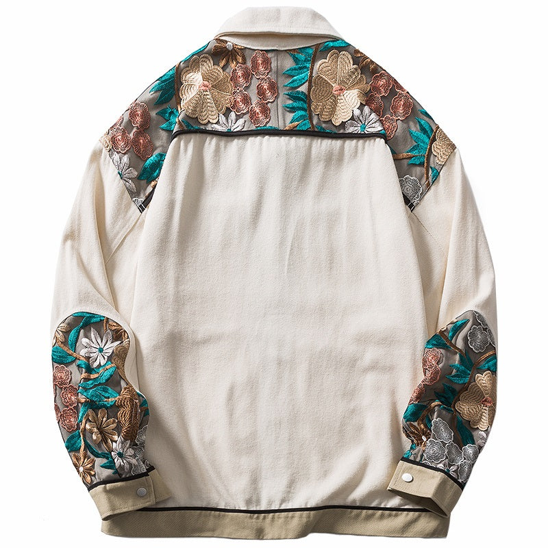 Heavy Embroidery Jacket - Flowers Unisex