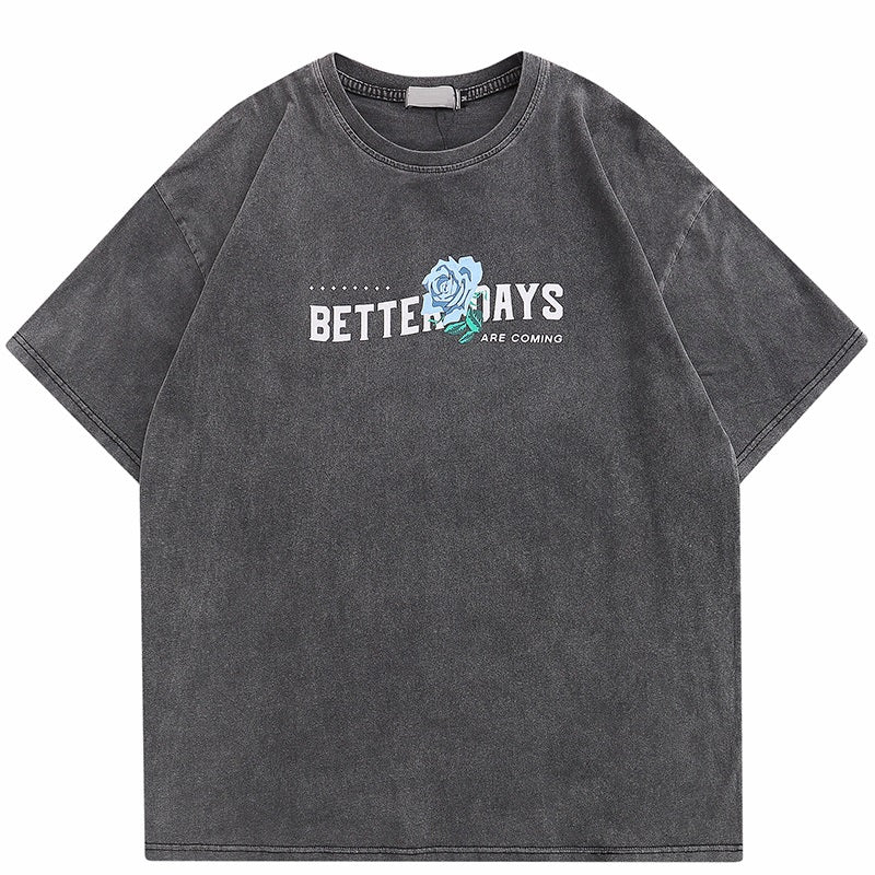 Camiseta unisex con estampado de dos lados Better Days OVERSIZED