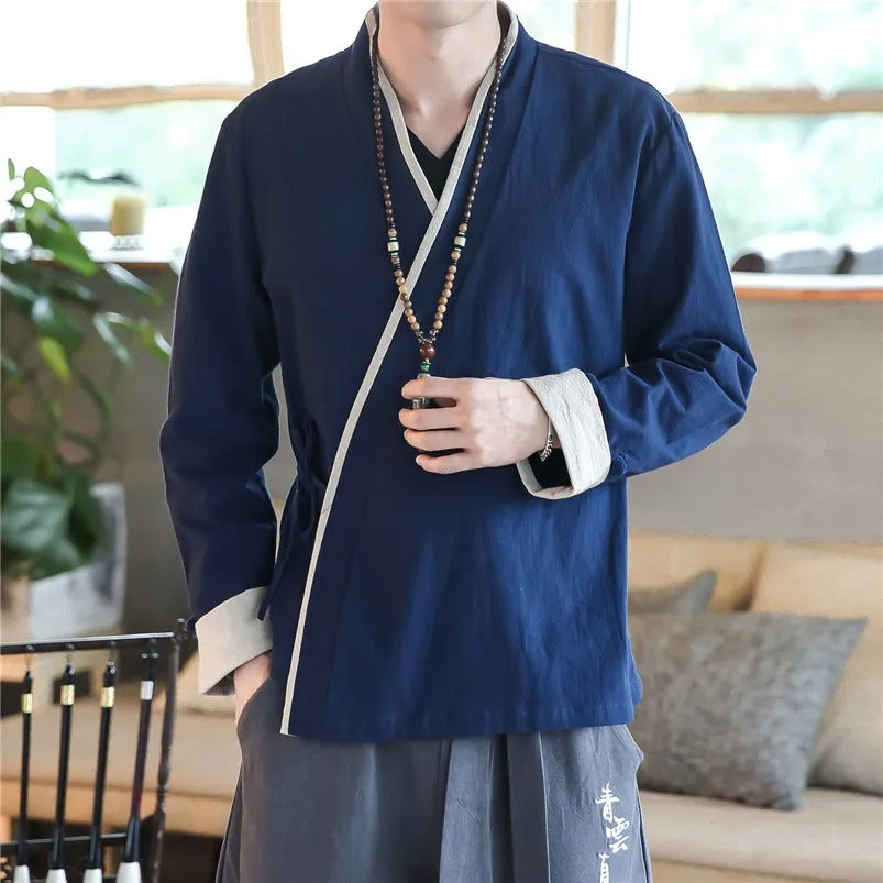 Long Sleeve Linen Traditional Tang Suit