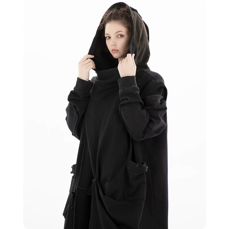 Unisex Oversized Coat Style Hoodie - Windbreaker