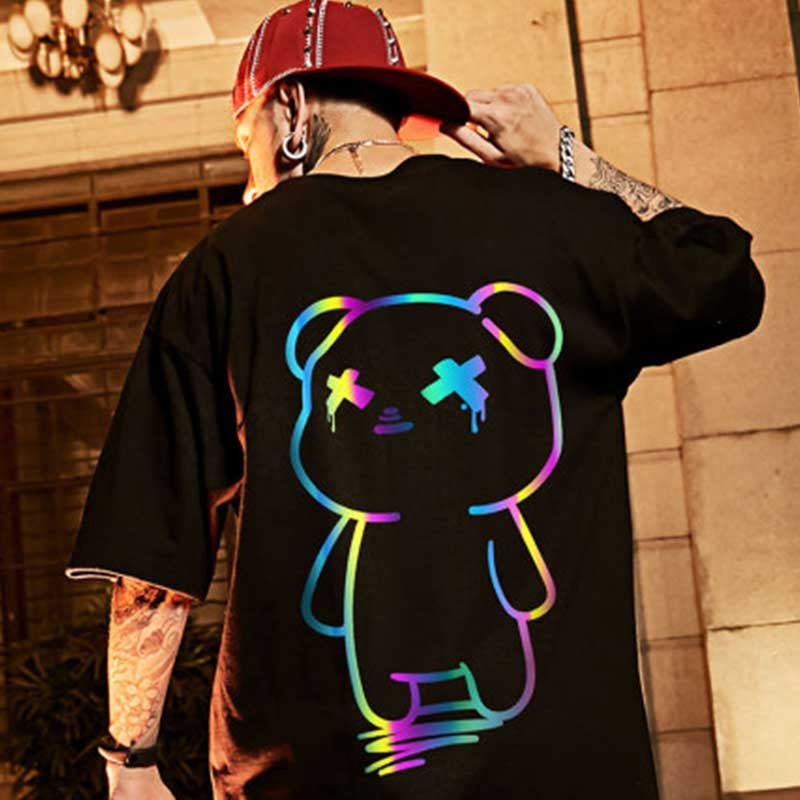 Reflective Teddy Bear Rainbow Unisex T-shirt