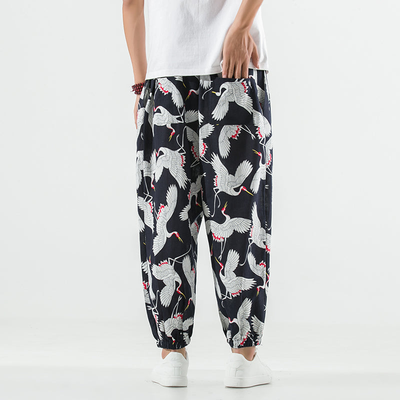 Crane Oriental Harem Pants - Traditional Bottoms