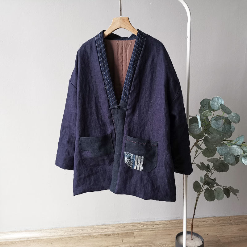 Retro Traditional Oriental Padded Robe / Jacket