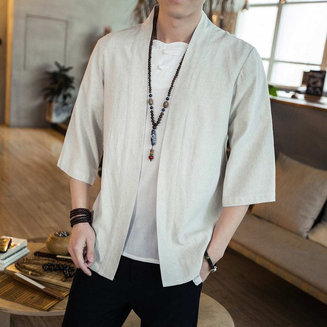 Aesthetic Japanese Cardigan Linen Kimono