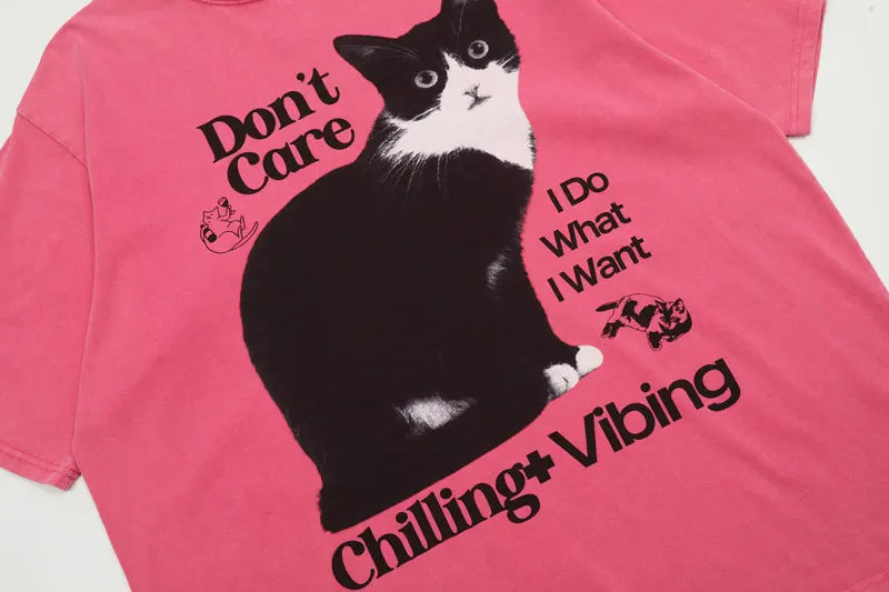 Don't Care - Cat Vibes Unisex T-shirt