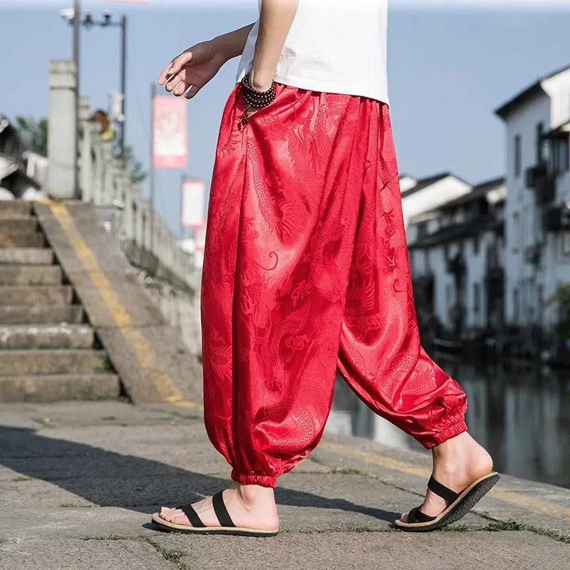 Pantalones Harem De Seda Holgados - Boho