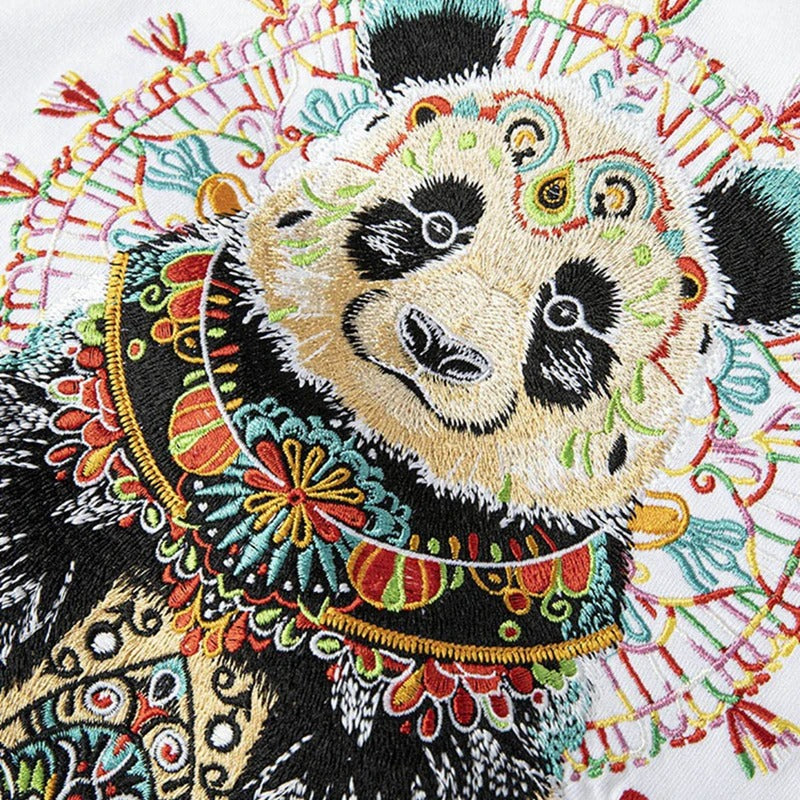 Panda Heavy Embroidery T-Shirt