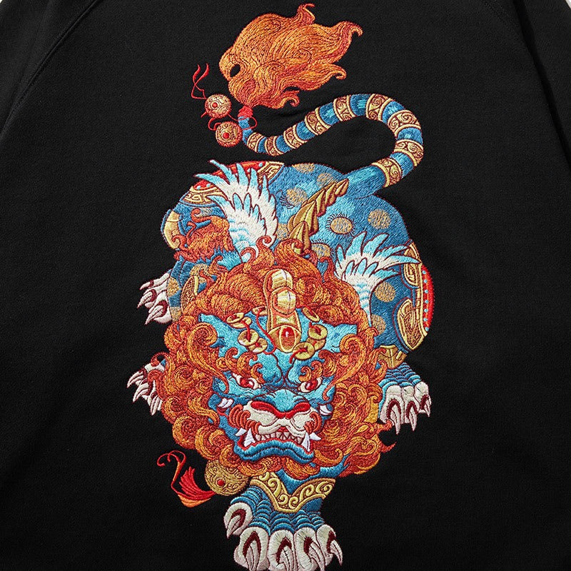embroidered lion
