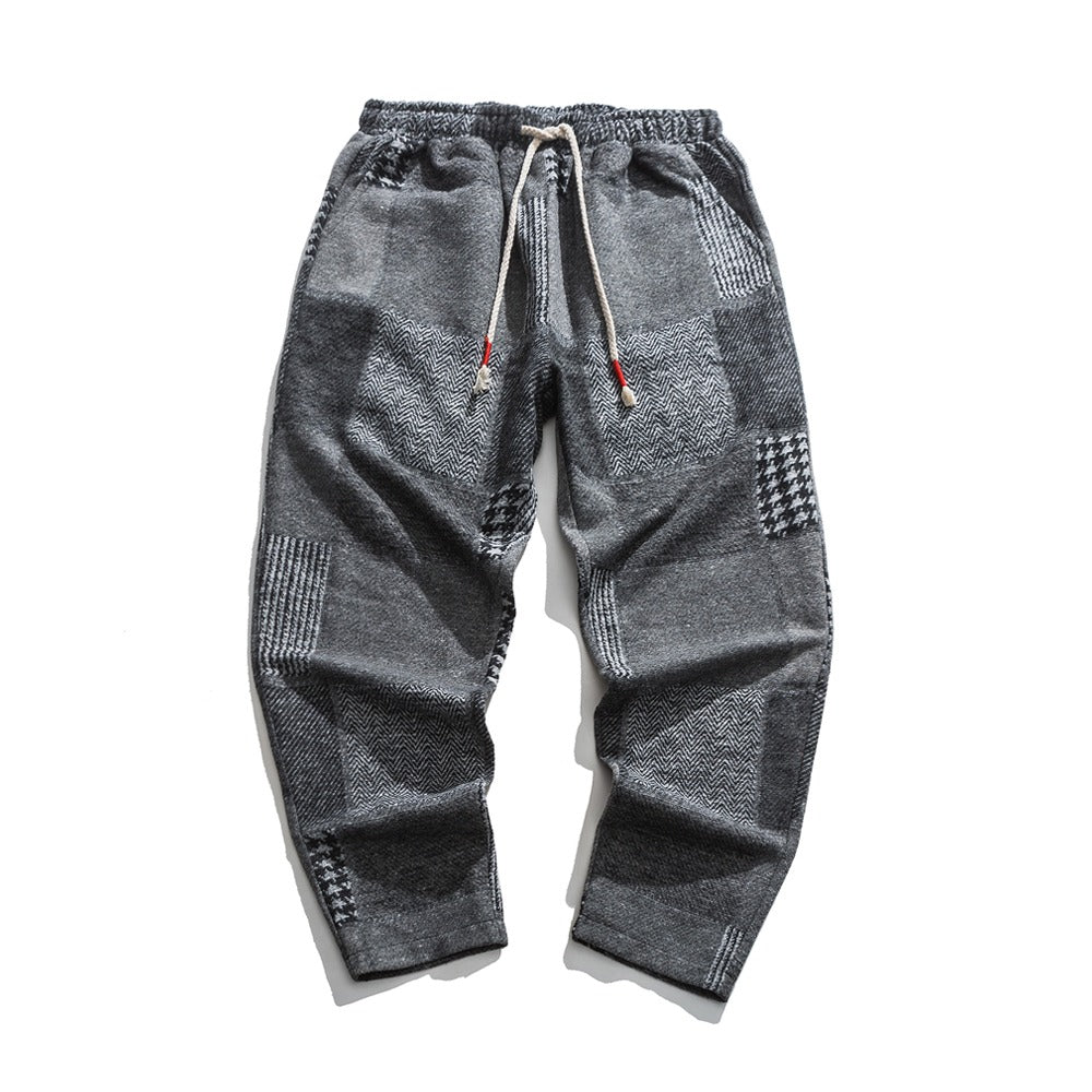 Loose Woolen Harem Pants - Retro Streetwear