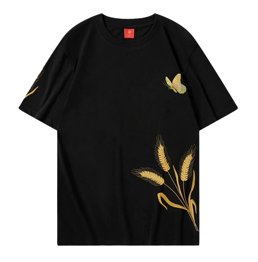 Embroidered Gaia T-shirt, Japan Street Style (Unisex)