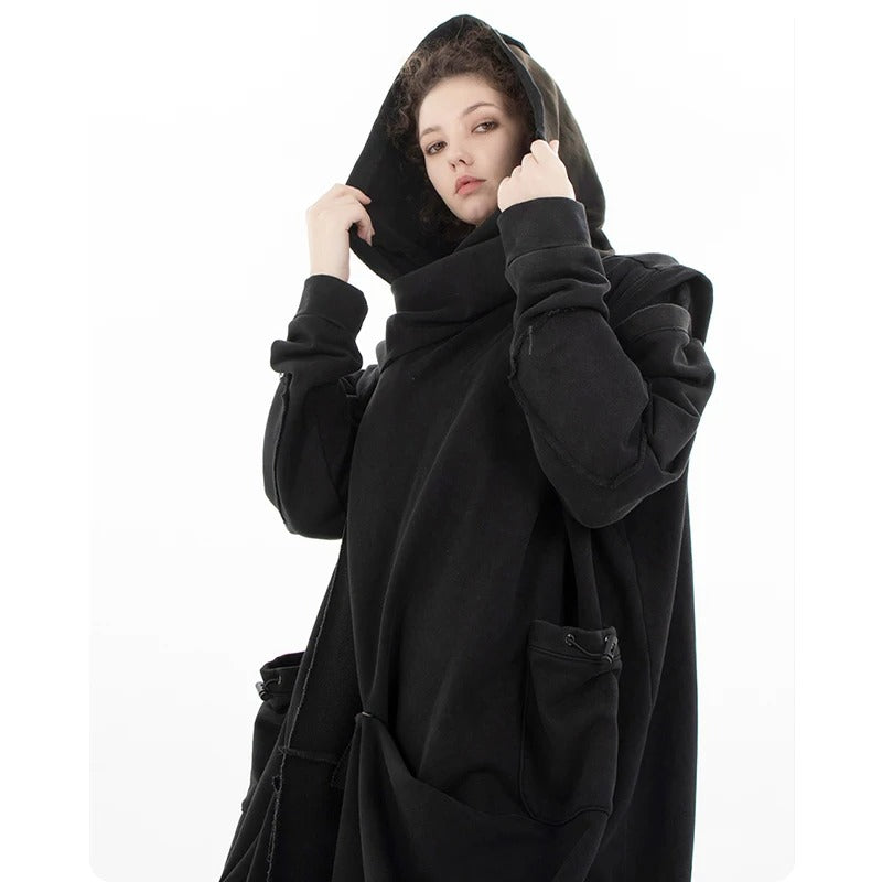 Unisex Oversized Coat Style Hoodie - Windbreaker