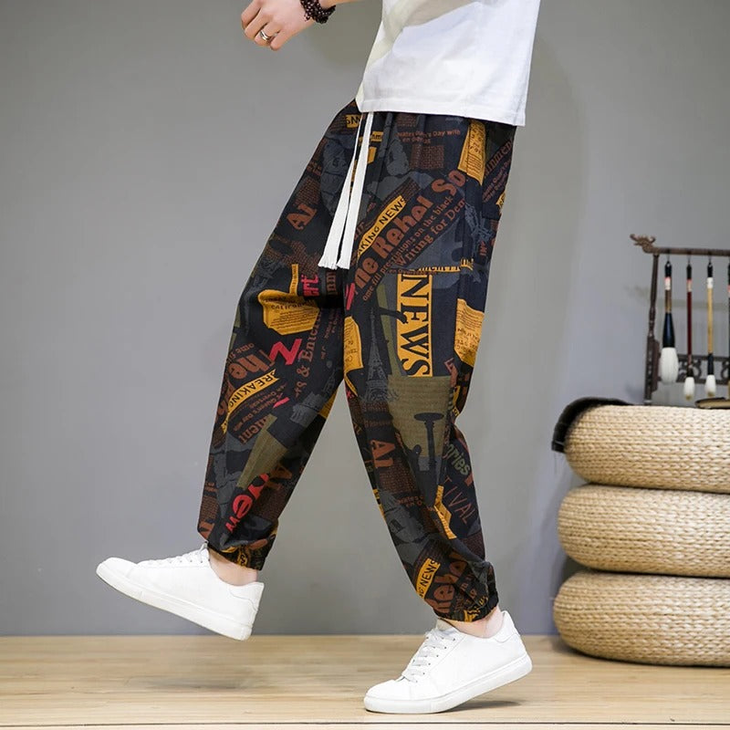 Summer Baggy Harem Pants Vintage - Cotton