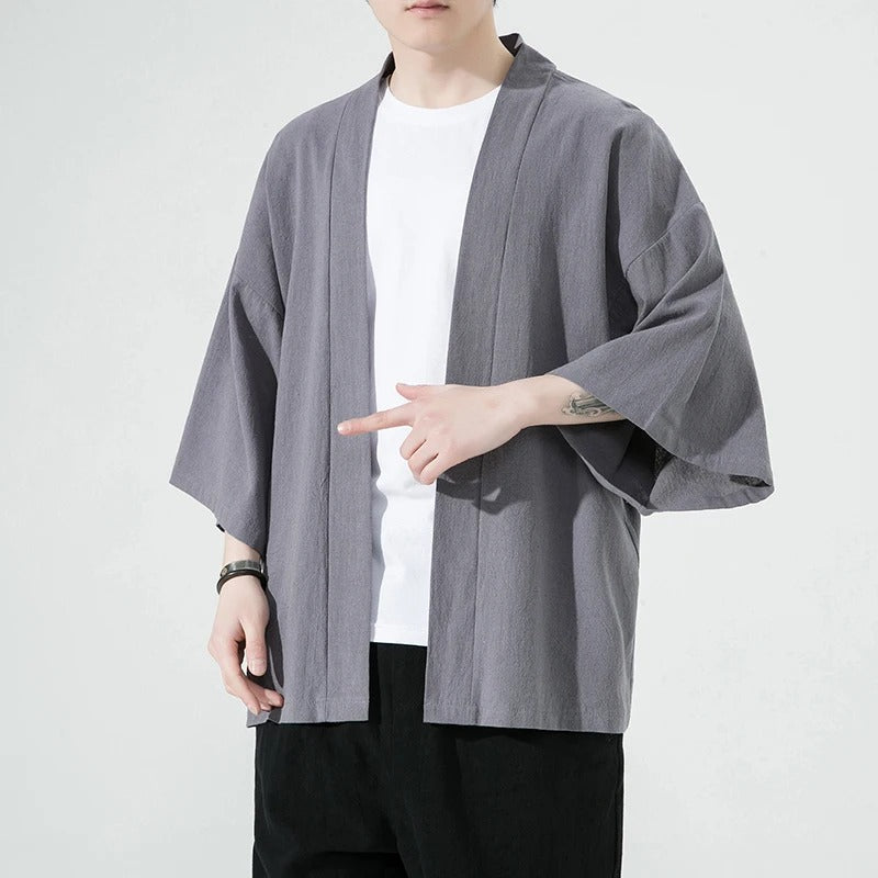 Japanese Cardigan Kimono Collection, Linen/Cotton Top