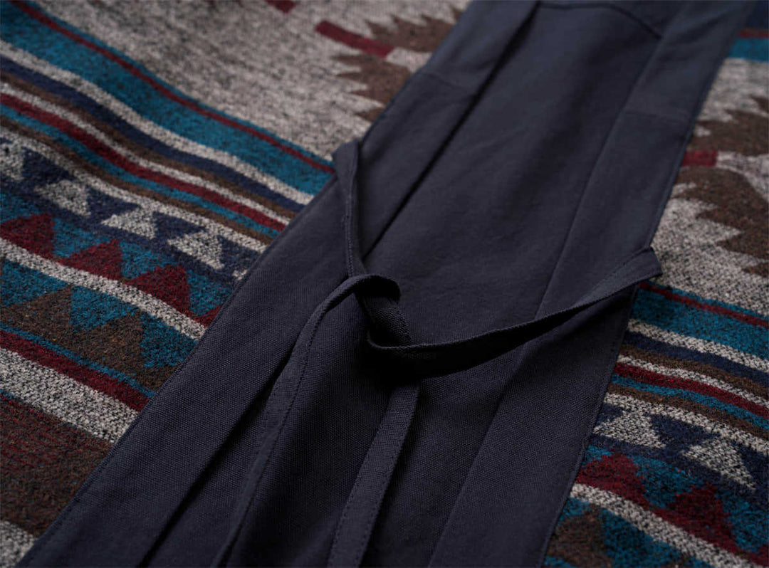 Navy Blue Haori Jacket, Reversible Japanese Kimono / Unisex Fit