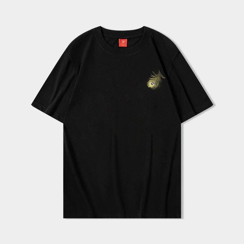 Peacock Embroidery T-Shirt