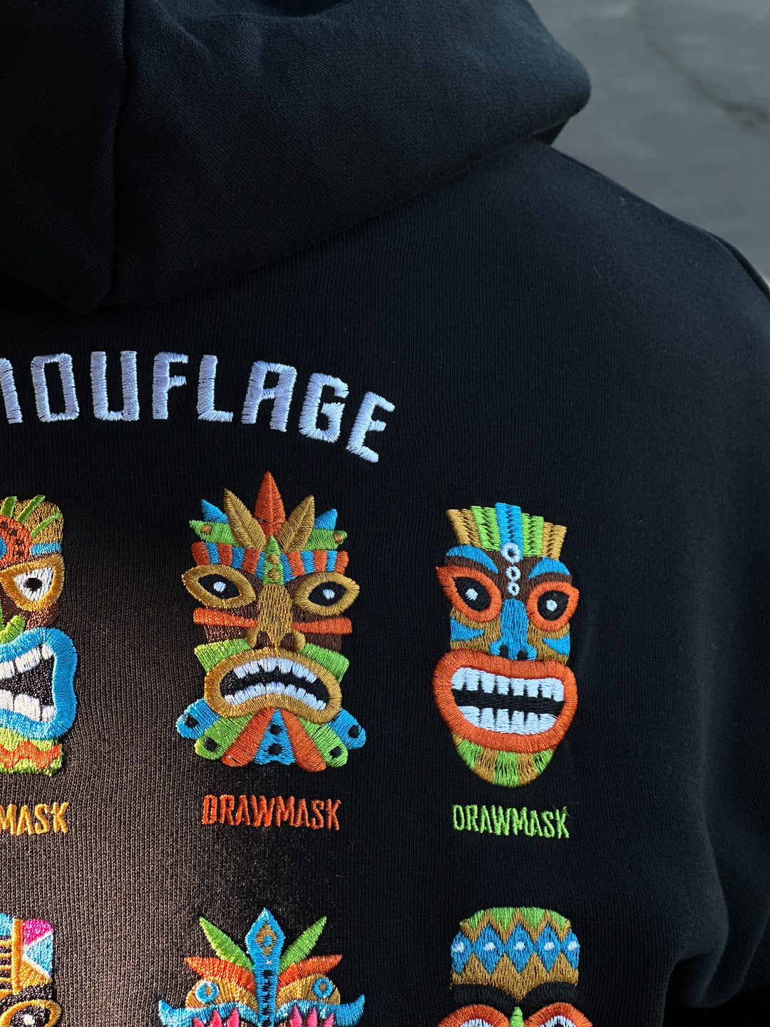 Ancient Masks - Embroidered Unisex Hoodie