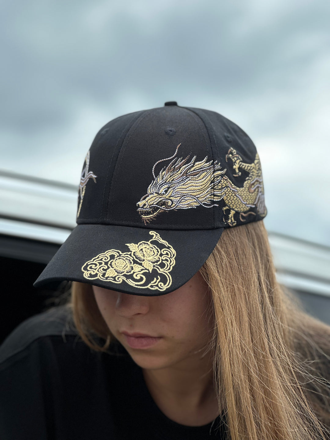 360° Golden Dragon Embroidered Cap - Unisex