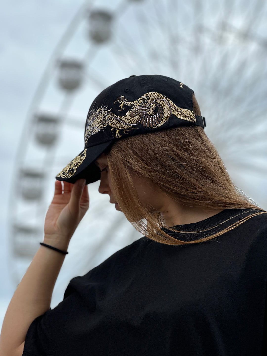 360° Golden Dragon Embroidered Cap - Unisex