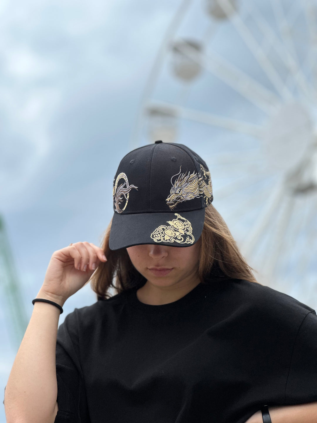 360° Golden Dragon Embroidered Cap - Unisex