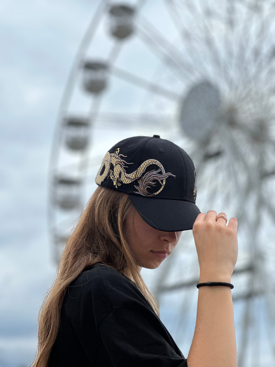 360° Golden Dragon Embroidered Cap - Unisex
