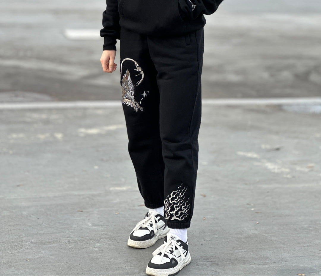 Heavy Embroidery Japanese Kitsune Fox Hoodie 400GSM