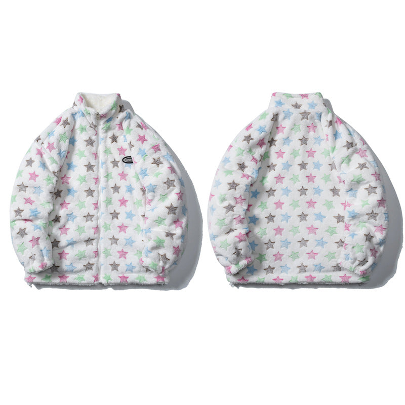 Chaqueta Polar Reversible Esponjosa - Estrellas Unisex