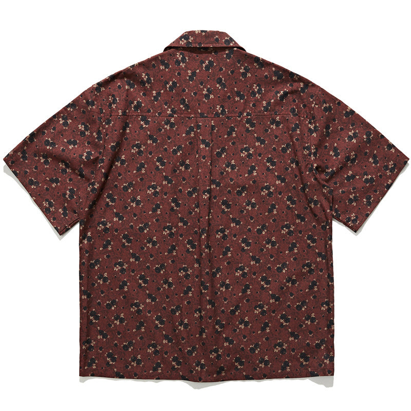 Camisa de algodón de hombre de verano con estampado abstracto