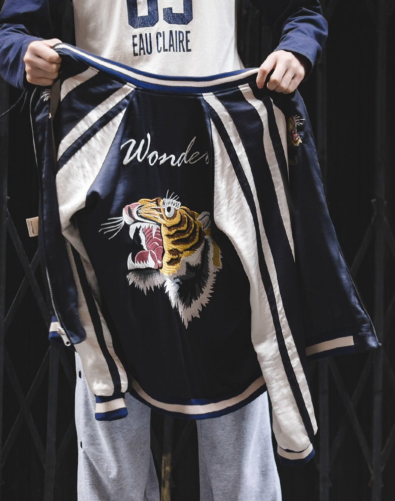 Reversible Yokosuka Retro Tiger Embroidery Jacket