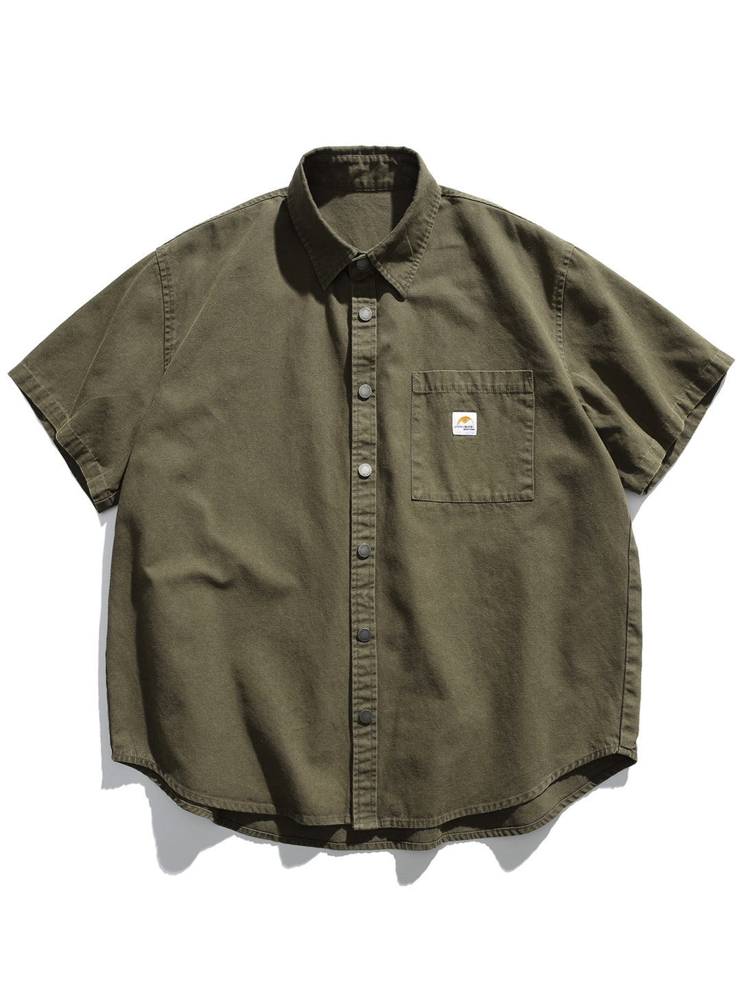 Japanese Retro Military Short Sleeve Shirt
